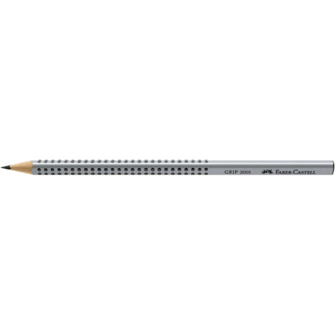 Schulbleistift HB Grip 2001 silber FABER CASTELL