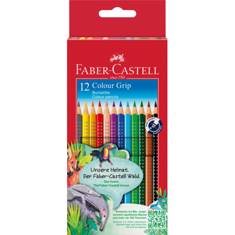 Farbstiftetui 12 Stück Colour Grip FABER CASTELL