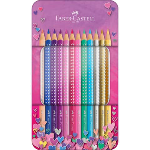 Farbstiftetui 12 Stück Sparkle sortiert