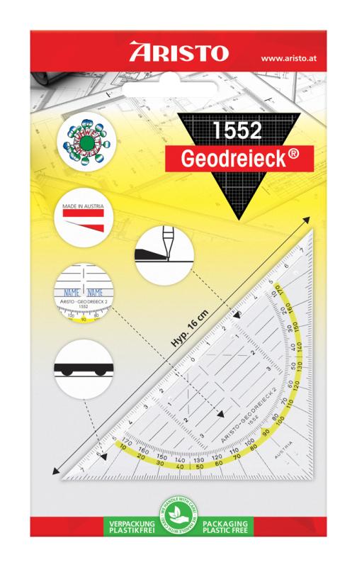 ARISTO Geodreieck 1553 – 16 cm mit Griff