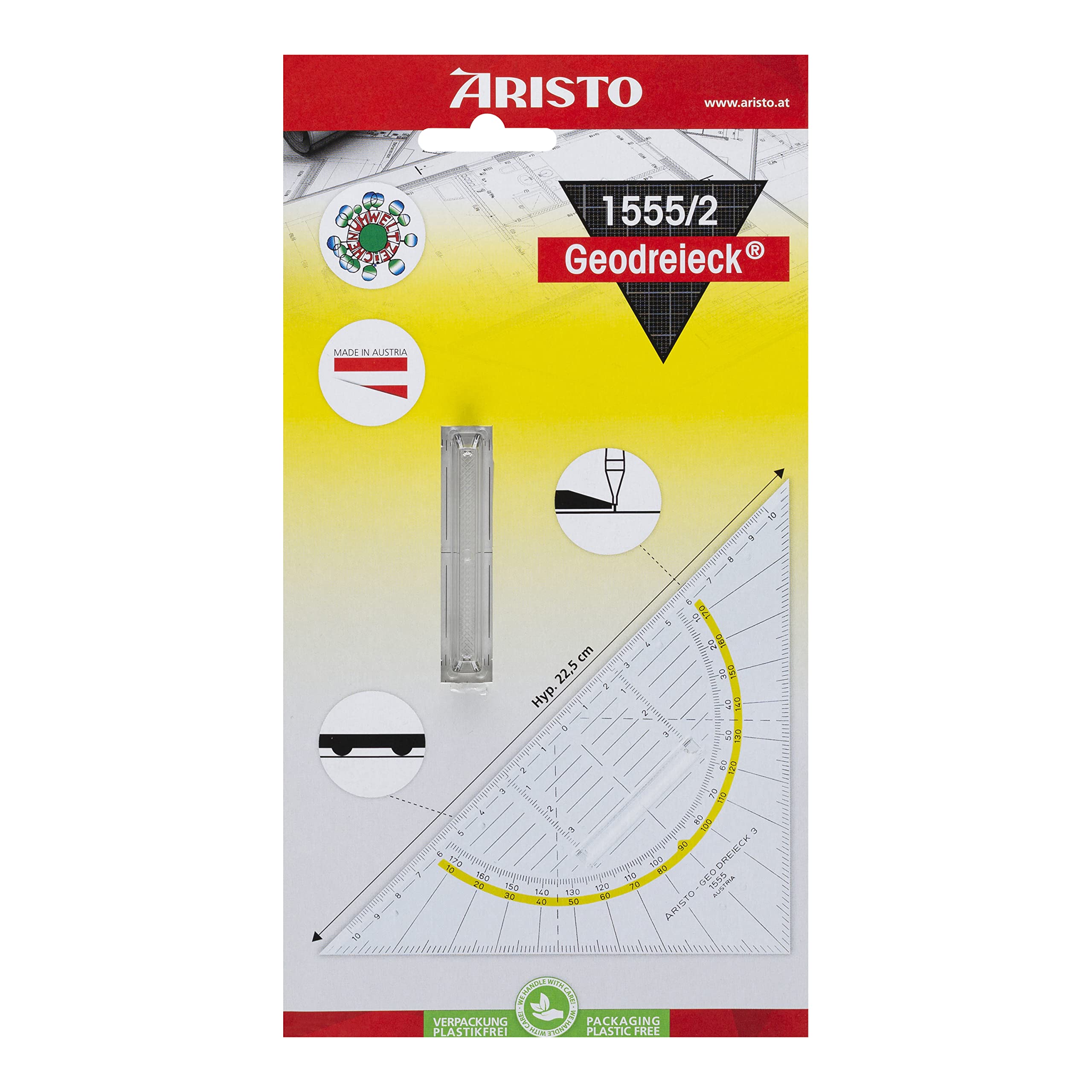 ARISTO TZ-Dreieck 1650/2 – 22,5 cm mit Griff