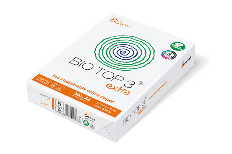 Bio Top 3 Extra A4 – 80 g/m², Naturweiß